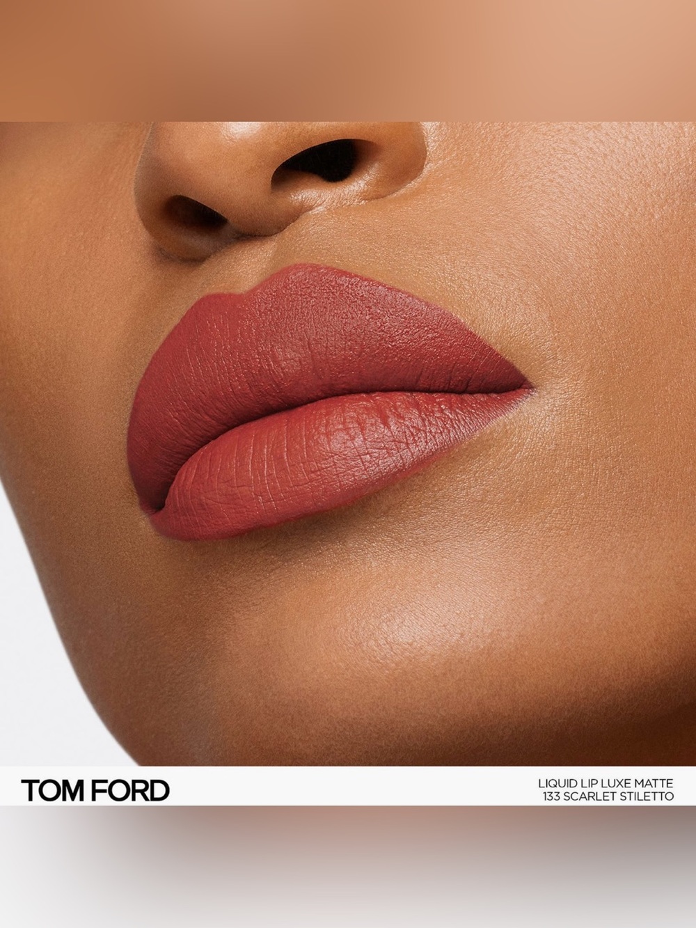 TOM FORD Liquid Lipstick Luxe Matte Color: 133 Scarlet Stiletto - Picture 7 of 15